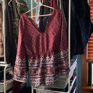 Forever 21 Patterned Romper